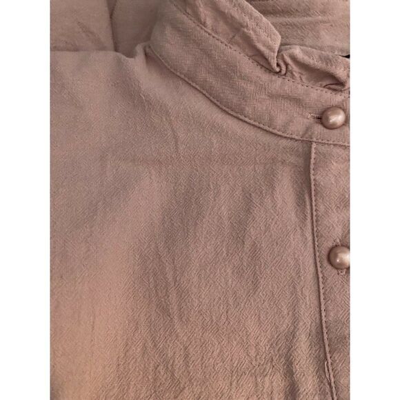 Zanzea Collection WOMENS Button Down Shirt Dolman Size Large Ruffled Collar - Picture 8 of 12